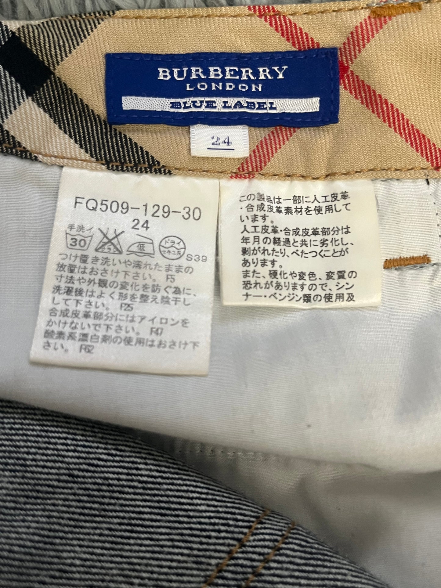 Burberry Blue Label Blue Burberry denim shorts