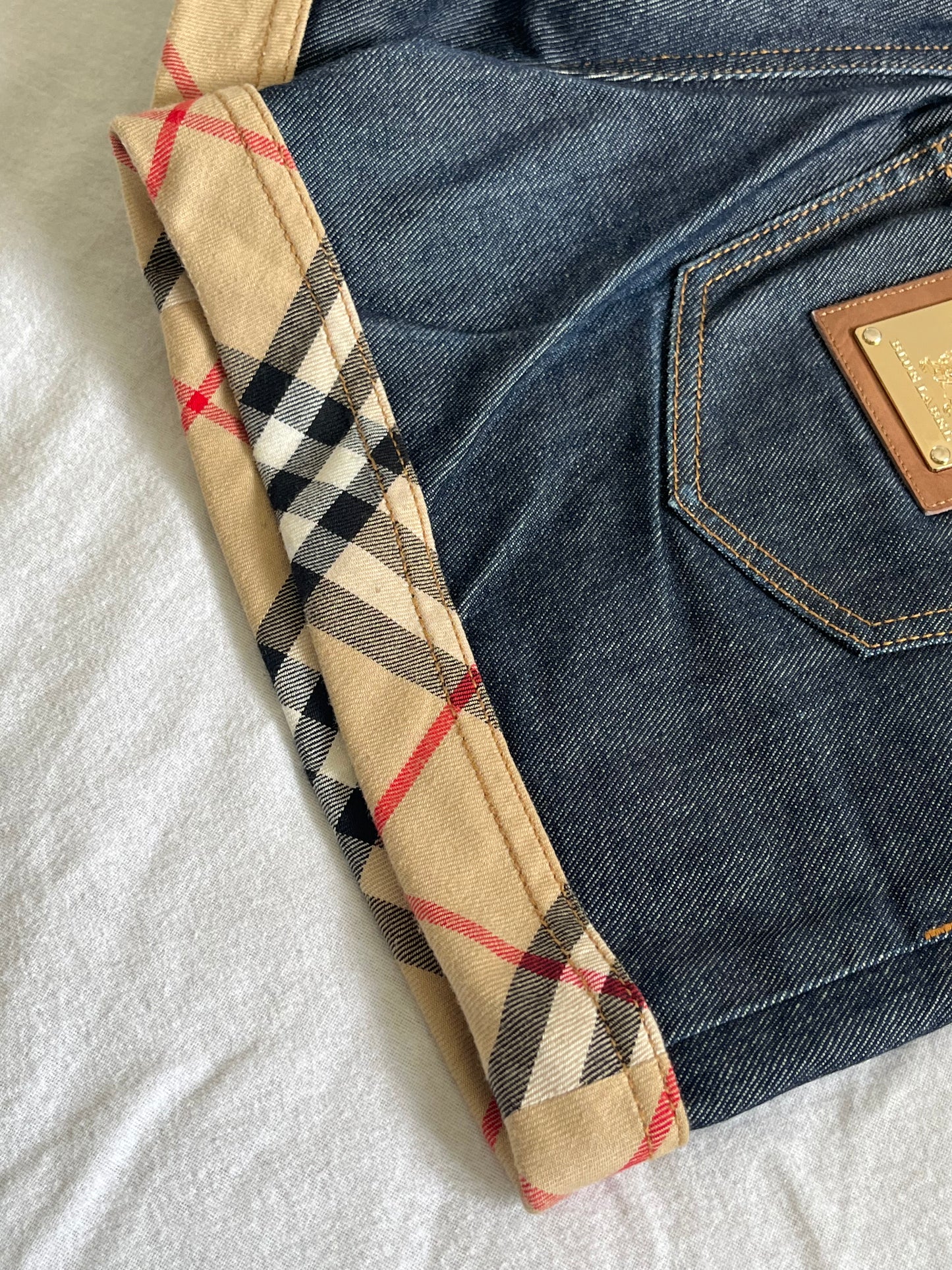 Burberry Blue Label Blue Burberry denim shorts