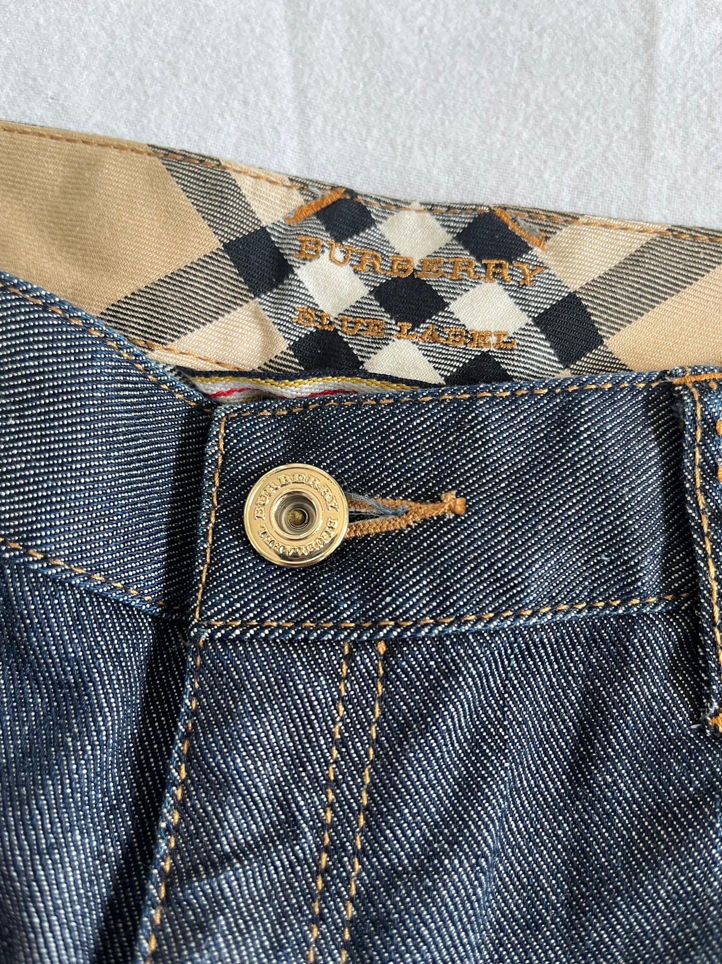 Burberry Blue Label Blue Burberry denim shorts