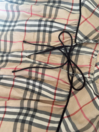 Burberry plaid babydoll top