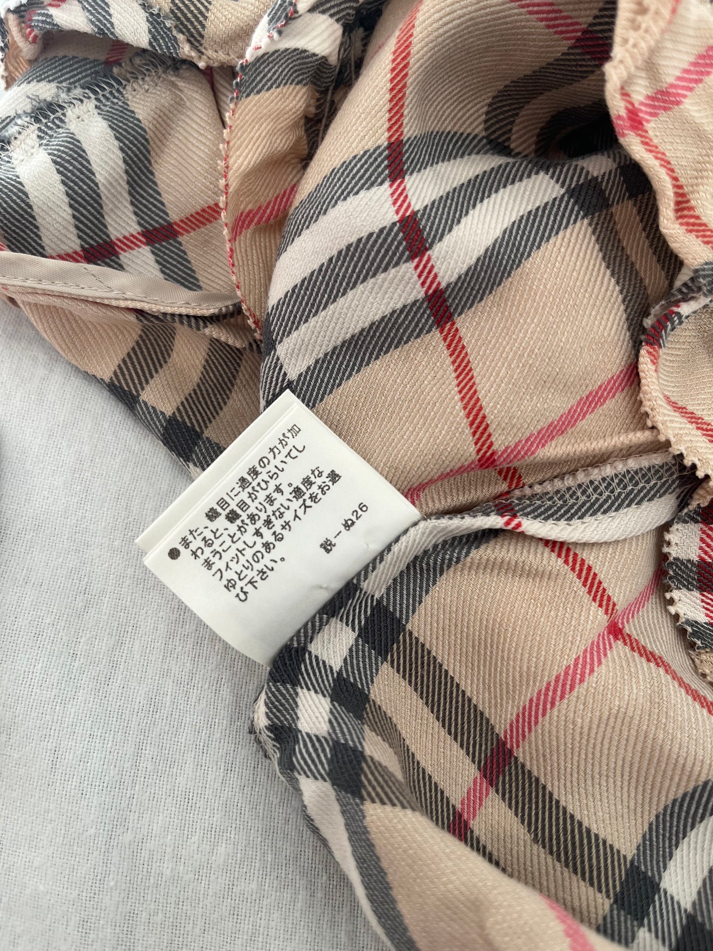 Burberry plaid babydoll top