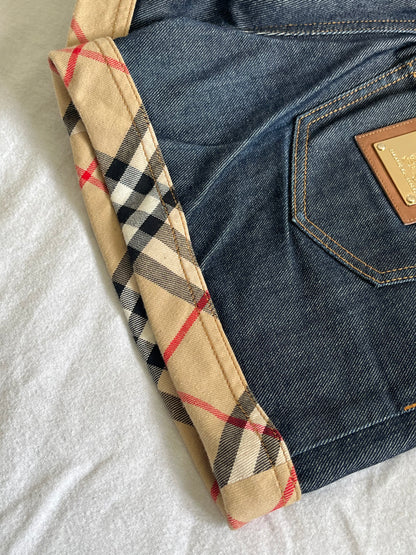 Burberry Blue Label Blue Burberry denim shorts