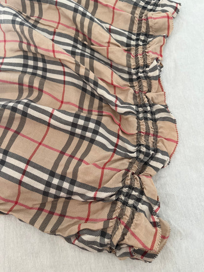 Burberry plaid babydoll top