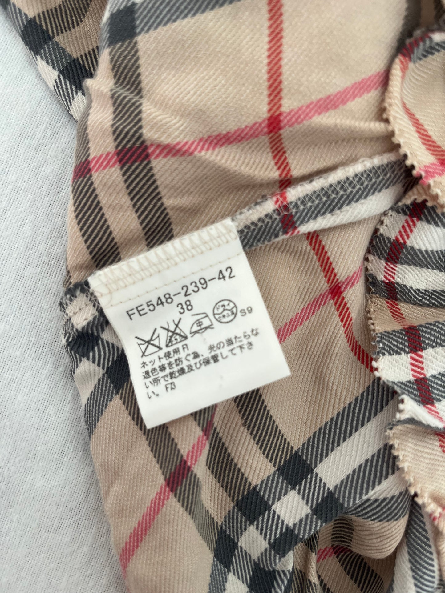 Burberry plaid babydoll top