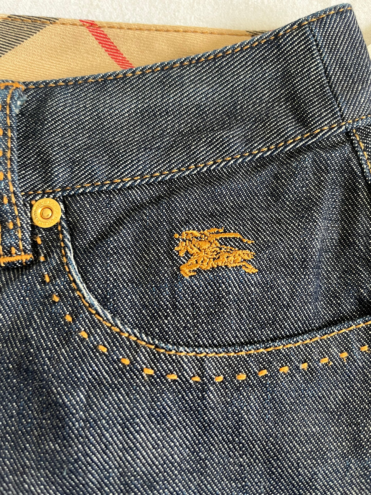 Burberry Blue Label Blue Burberry denim shorts