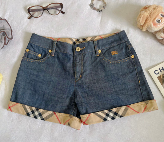 Burberry Blue Label Blue Burberry denim shorts