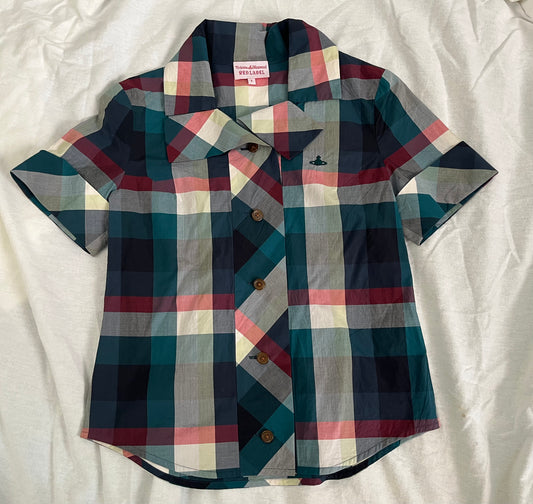 Vivienne Westwood Green and Red Checkered Shirt