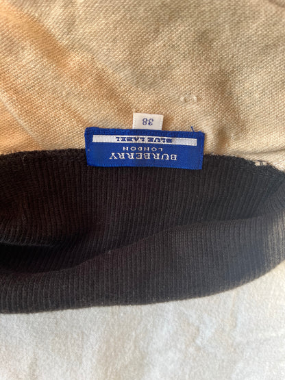 Burberry blue label multi -colored checkered long sleeve zip-up jacket