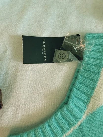 Brand New Burberry London Mint Green Plaid Vest