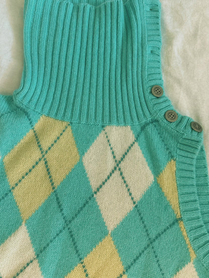 Brand New Burberry London Mint Green Plaid Vest